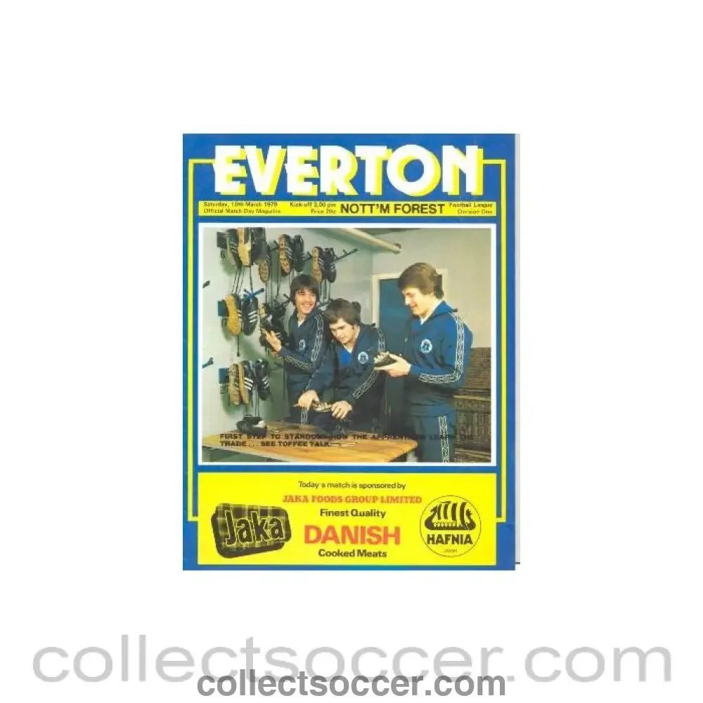 1979 - Everton v Nottingham Forest official programme 10/03/1979 Football League - Collect Soccer