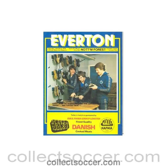 1979 - Everton v Nottingham Forest official programme 10/03/1979 Football League - Collect Soccer