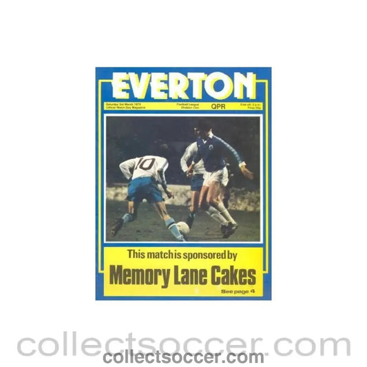 1979 - Everton v Queen's Park Rangers official programme 03/03/1979 Football League - Collect Soccer