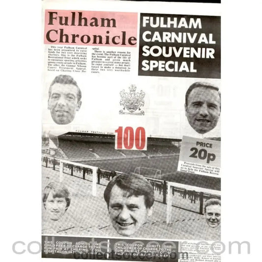 1979 - Fulham v Chelsea RARE Official Programme 7/5/1979 - Friendly - Collect Soccer