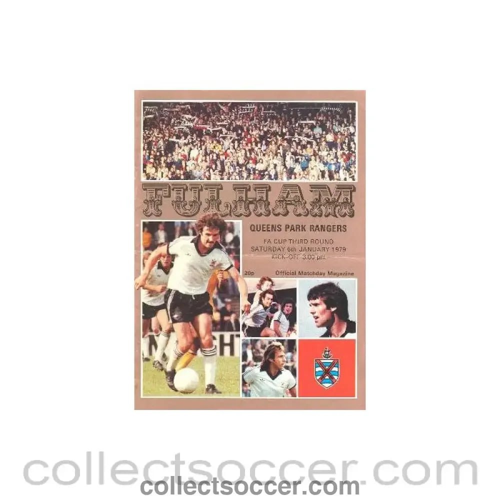 1979 - Fulham v Queen's Park Rangers official programme 06/01/1979 F.A. Cup - Collect Soccer