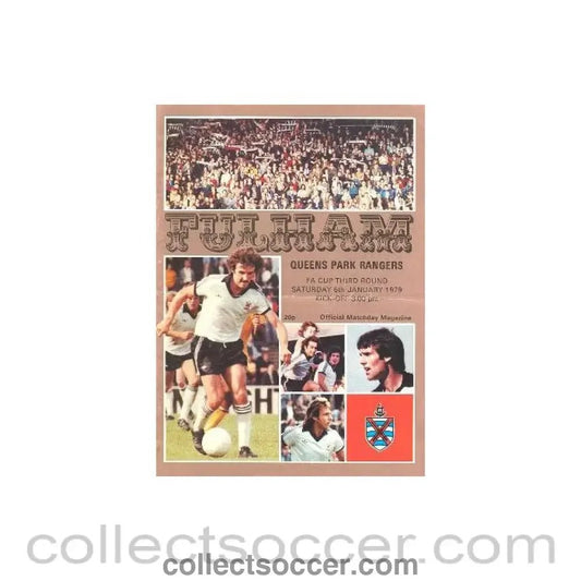 1979 - Fulham v Queen's Park Rangers official programme 06/01/1979 F.A. Cup - Collect Soccer