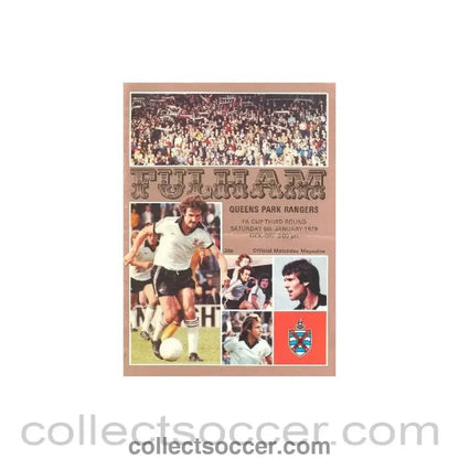 1979 - Fulham v Queen's Park Rangers official programme 06/01/1979 F.A. Cup - Collect Soccer