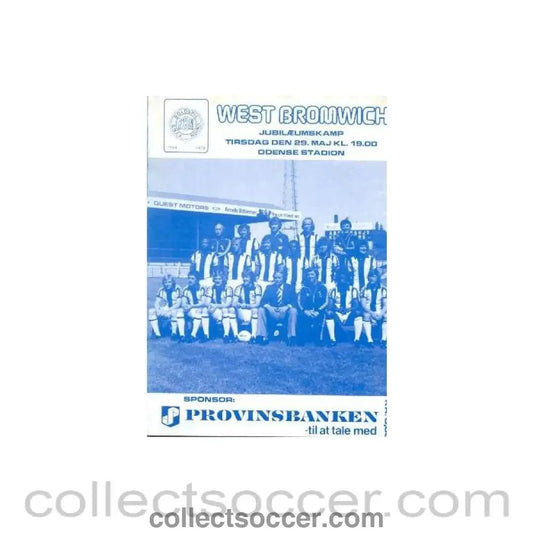 1979 - Fyn, Denmark v West Bromwich Albion official programme 29/05/1979 - Collect Soccer