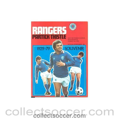 1979 - Glasgow Rangers v Partick Thistle official programme 01/01/1979 Scottish Premier League - Collect Soccer