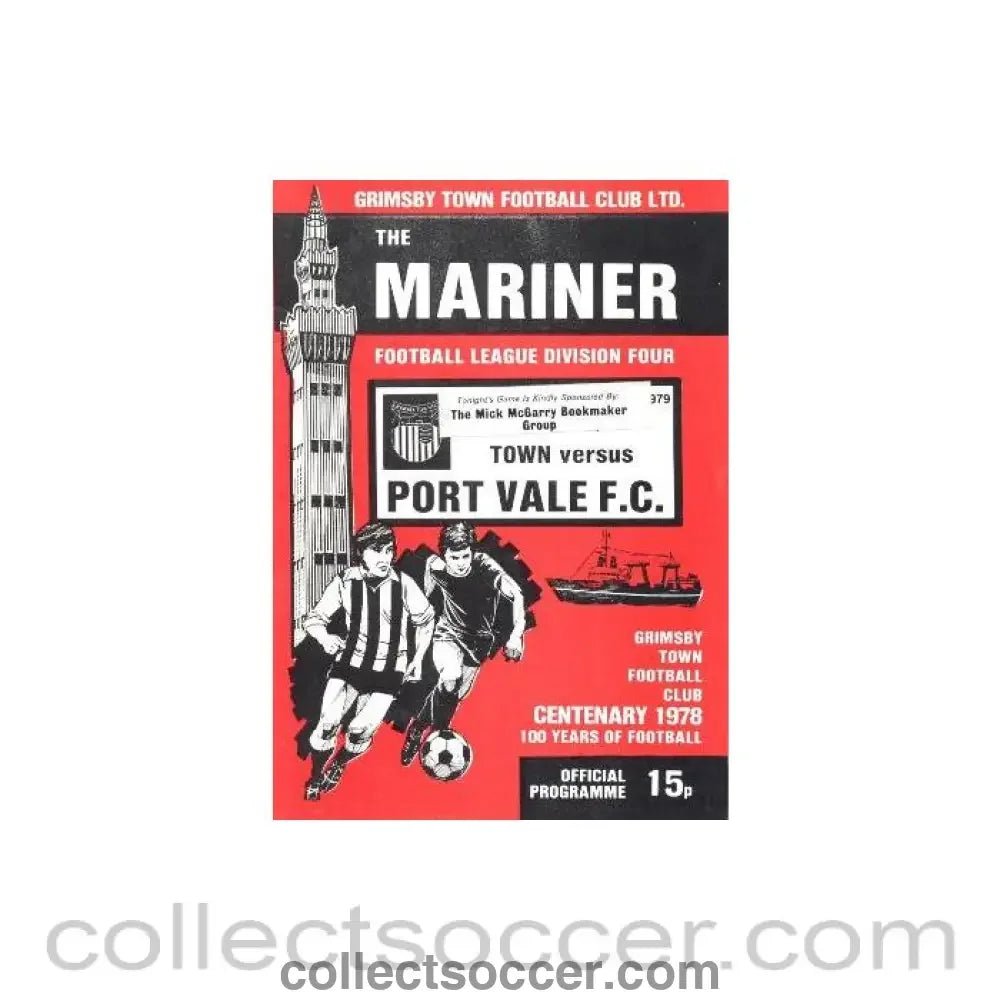 1979 - Grimsby Town v Port Vale official programme 17/02/1979 Football League - Collect Soccer
