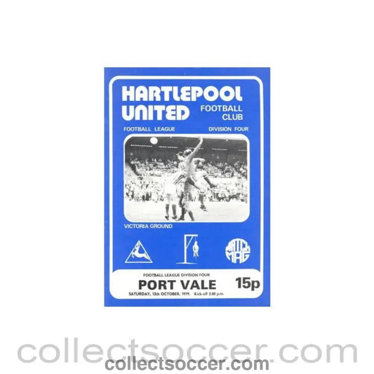 1979 - Hartlepool United v Port Vale official programme 13/10/1979 Football League - Collect Soccer