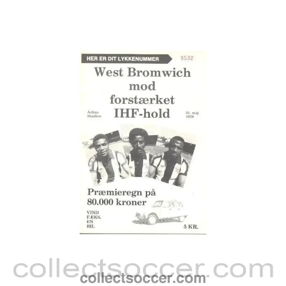 1979 - IHF v West Bromwich Albion official programme 31/05/1979 - Collect Soccer