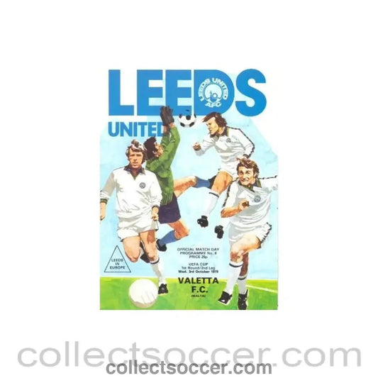 1979 - Leeds United v Valetta official programme 03/10/1979 UEFA Cup - Collect Soccer