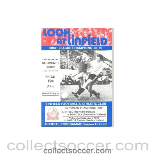 1979 - Linfield v Dundalk official programme 05/09/1979 European Cup - Collect Soccer
