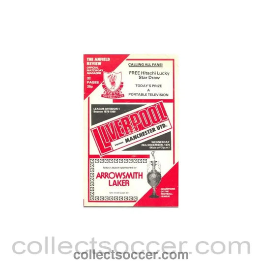 1979 - Liverpool v Manchester United official programme 26/12/1979 - Collect Soccer