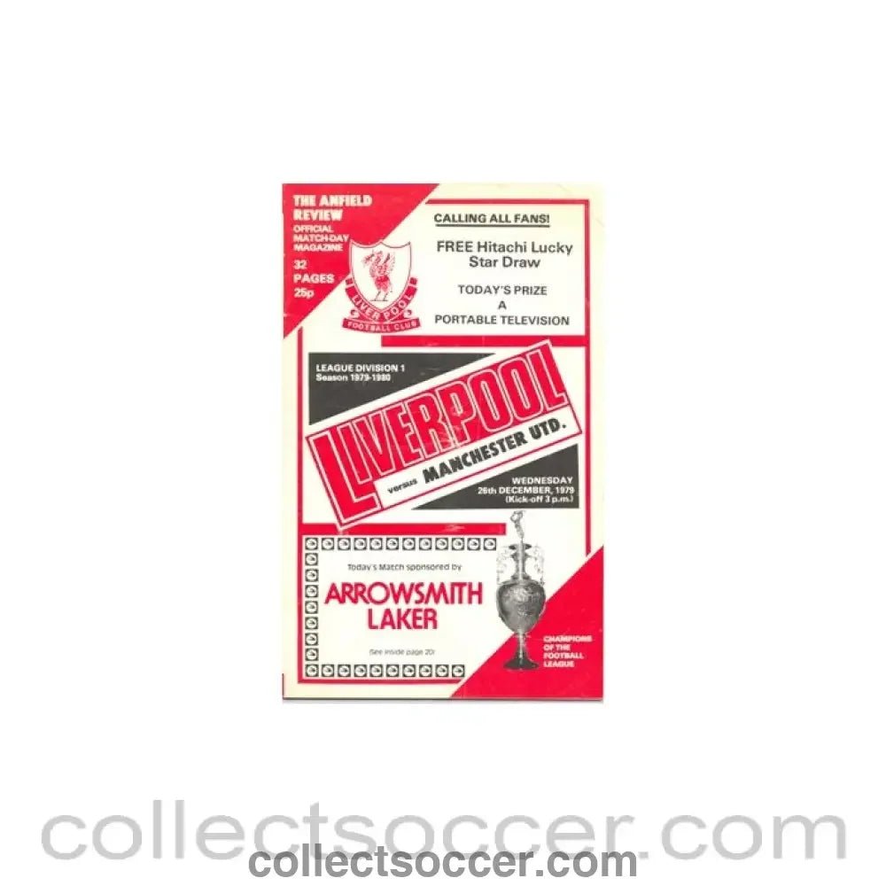 1979 - Liverpool v Manchester United official programme 26/12/1979 - Collect Soccer