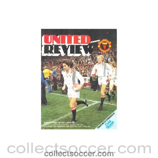 1979 - Manchester United v Arsenal official programme 29/12/1979 token cut - Collect Soccer