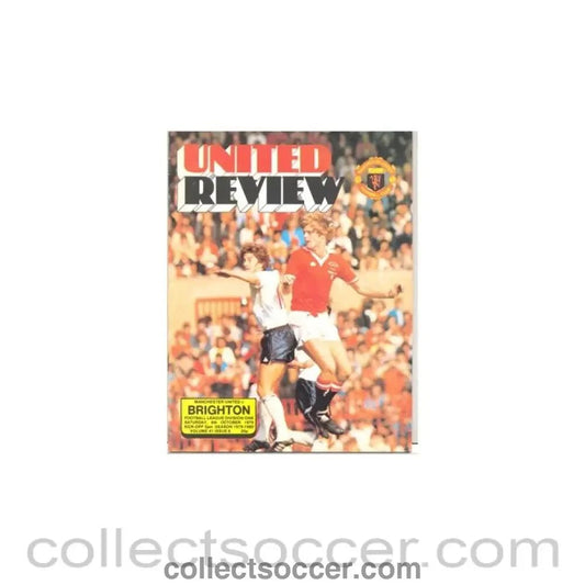 1979 - Manchester United v Brighton official programme 06/10/1979 token cut - Collect Soccer