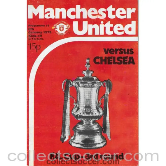1979 - Manchester United v Chelsea 6/1/1979 FA Cup Rare Blacked Out Token Issue - Collect Soccer