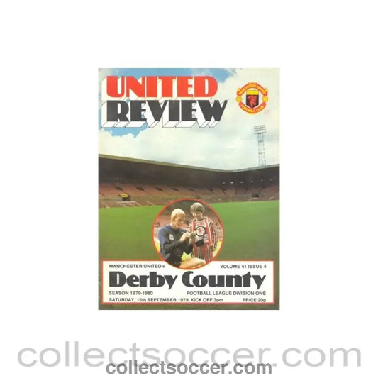 1979 - Manchester United v Derby County official programme 15/09/1979 - Collect Soccer