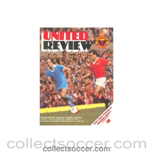 1979 - Manchester United v Leeds United official programme 08/12/1979 - Collect Soccer