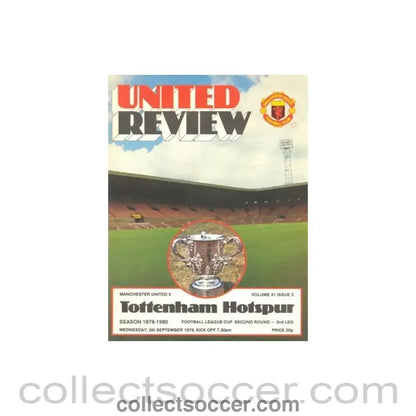 1979 - Manchester United v Tottenham Hotspur official programme 05/09/1979 - Collect Soccer