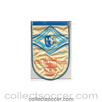 1979 - Match Pennant given by Magdeburg East Germany to Arsenal 07/11/1979