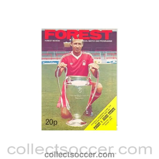 1979 - Nottingham Forest v Arges Pitesti official programme 24/10/1979 European Cup - Collect Soccer