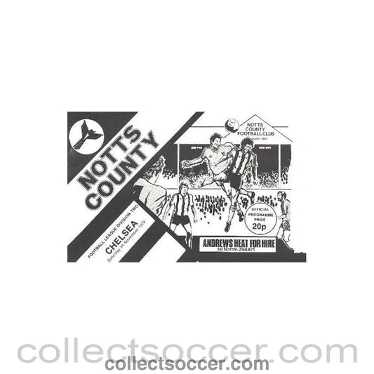 1979 - Notts County v Chelsea football programe 24/11/1979