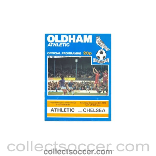 1979 - Oldham Athletic v Chelsea Football programme 08/12/1979