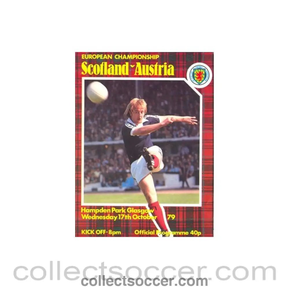 1979 Scotland v Austria official programme 17/10/1979 - Collect Soccer
