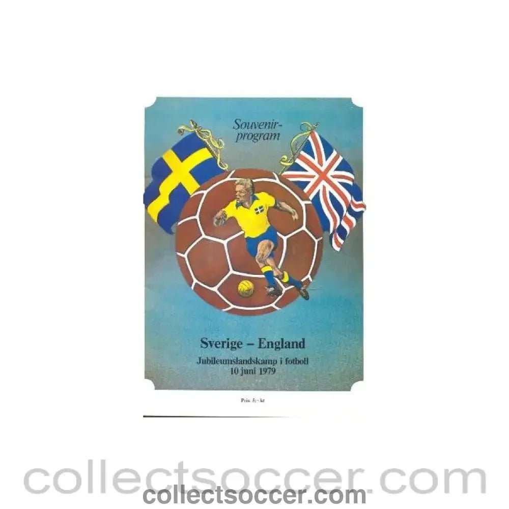 1979 Sweden v England official programme 10/06/1979 - Collect Soccer
