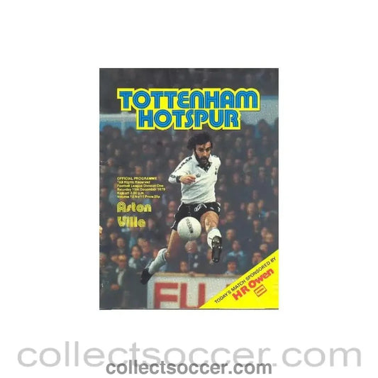 1979 - Tottenham Hotspur v Aston Villa official programme 15/12/1979 Football League - Collect Soccer