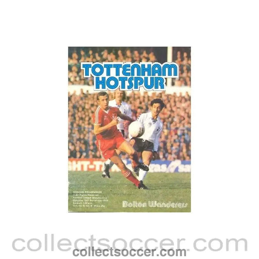 1979 - Tottenham Hotspur v Bolton Wanderers official programme 10/11/1979 Football League - Collect Soccer
