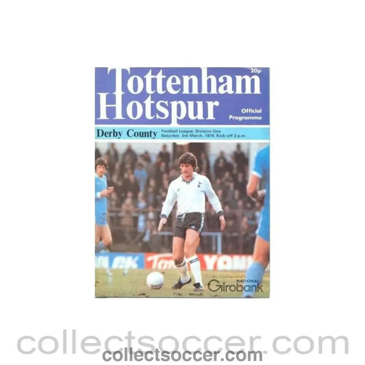 1979 - Tottenham Hotspur v Derby County official programme 03/03/1979 Football League - Collect Soccer