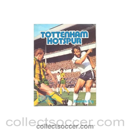 1979 - Tottenham Hotspur v Norwich City official programme 10/10/1979 Football League - Collect Soccer