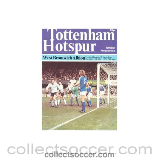 1979 - Tottenham Hotspur v West Bromwich Albion official programme 14/05/1979 Football League - Collect Soccer