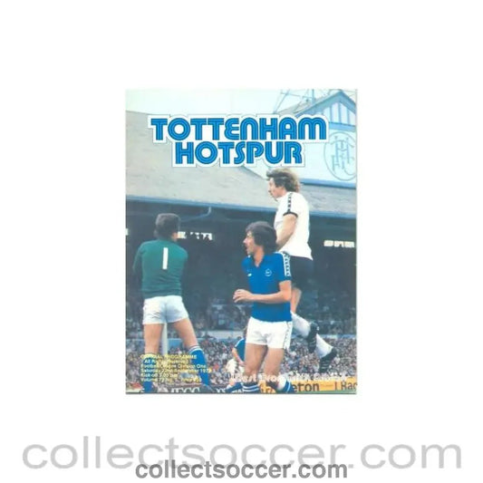 1979 - Tottenham Hotspur v West Bromwich Albion official programme 22/09/1979 Football League - Collect Soccer