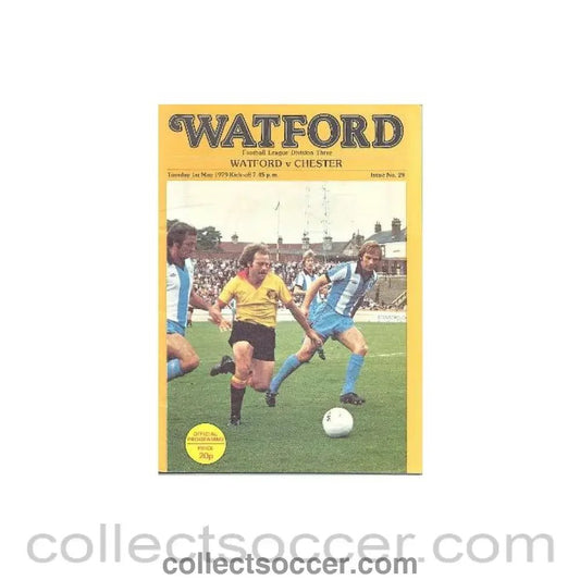 1979 - Watford v Chester official programme 01/05/1979 - Collect Soccer