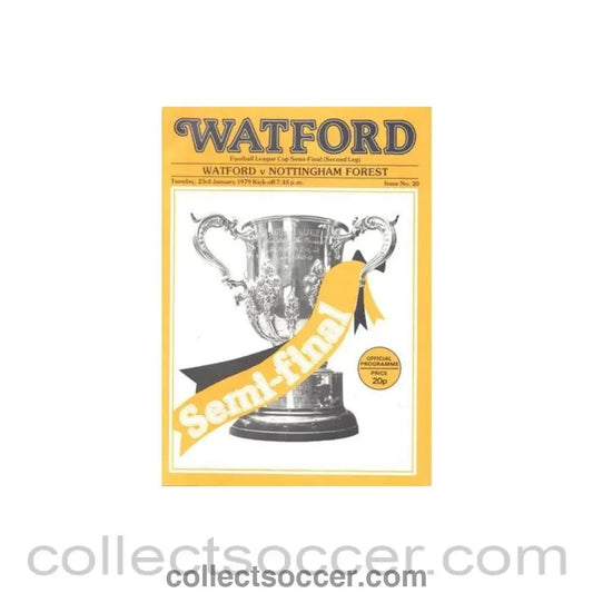1979 - Watford v Nottingham Forest official programme 23/01/1979 Football League - Collect Soccer
