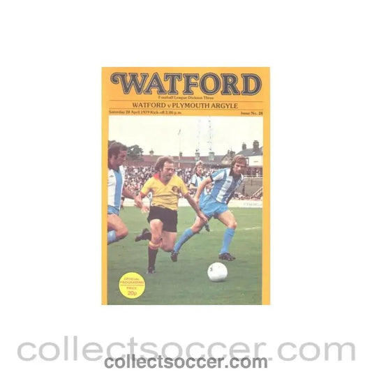 1979 - Watford v Plymouth Argyle official programme 28/04/1979 Football League - Collect Soccer