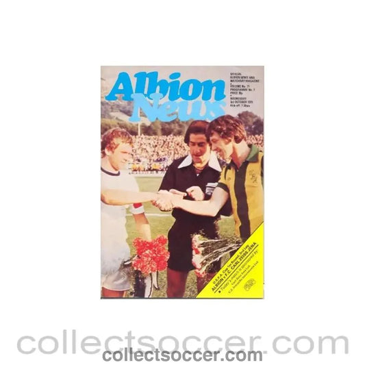 1979 - West Bromwich Albion v Carl Zeiss Jena, East Germany official programme 03/10/1979 UEFA Cup - Collect Soccer