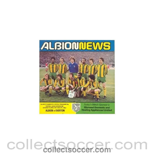 1979 - West Bromwich Albion v Everton official programme 07/04/1979 Football League - Collect Soccer