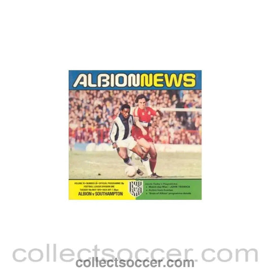 1979 - West Bromwich Albion v Southampton official programme 08/05/1979 Football League - Collect Soccer