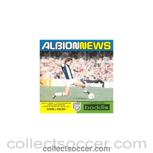 1979 - West Bromwich Albion vChelsea official programme 10/02/1979 - Collect Soccer