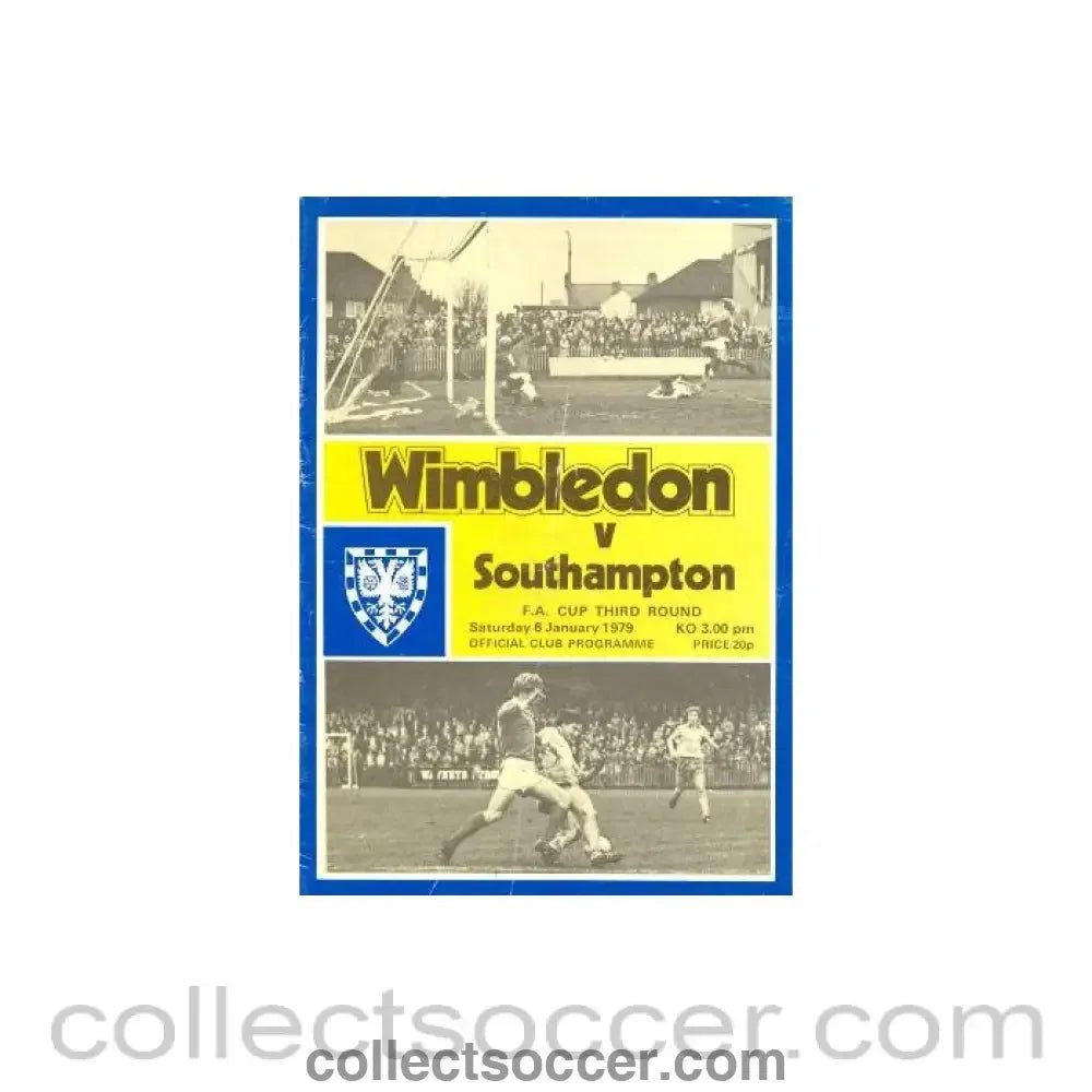 1979 - Wimbledon v Southampton official programme 06/01/1979 - Collect Soccer