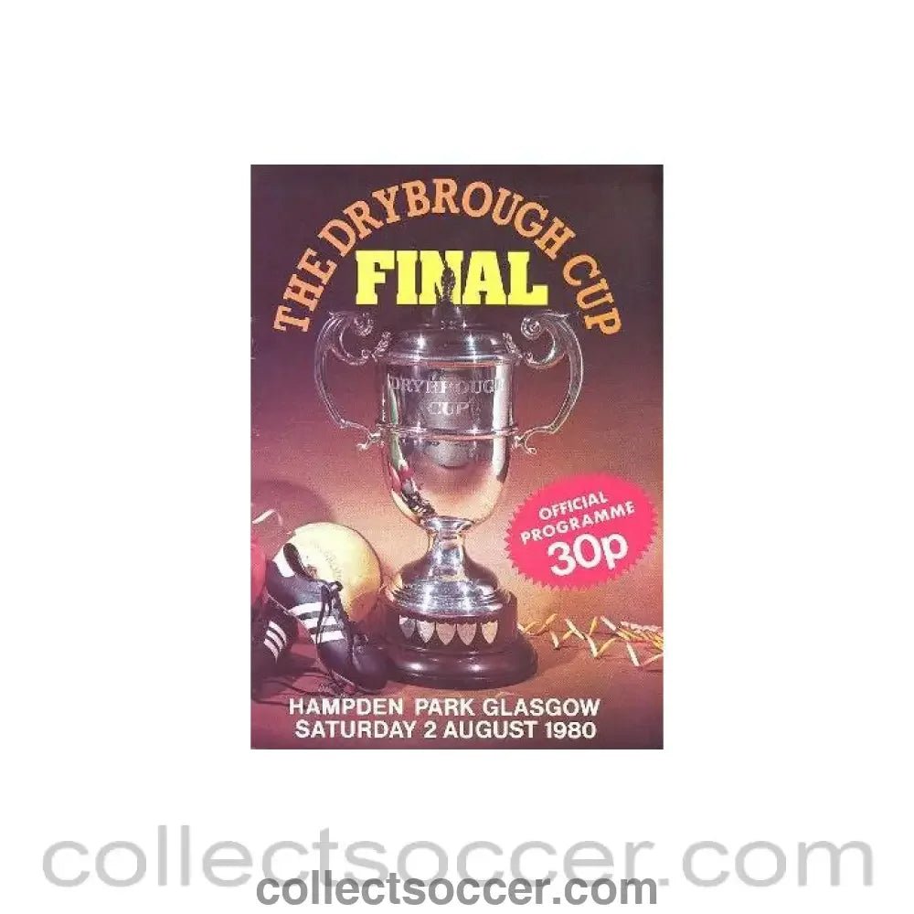 1980 - Aberdeen v St. Mirren official programme 02/08/1980 Drybrough Cup Final - Collect Soccer