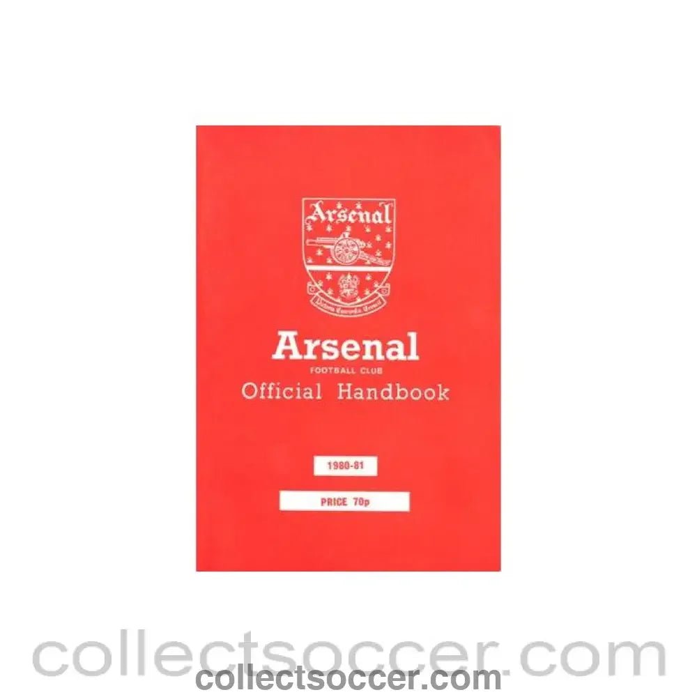 1980 - Arsenal official handbook 1980 - 1981 - Collect Soccer