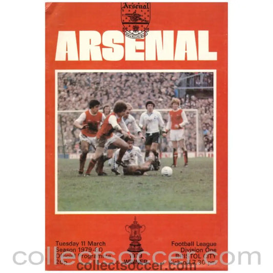 1980 Arsenal v Bristol City Football Programme - Collect Soccer