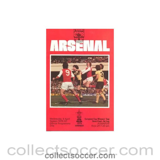 1980 - Arsenal v Juventus official programme 09/04/1980 European Cup Winners Cup Semi-Final