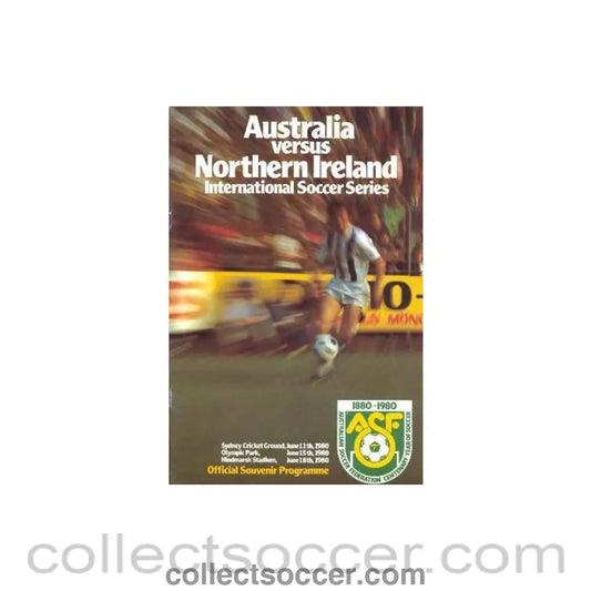 1980 - Australia v Northern Ireland official programme on 11th, 15th and 18/06/1980 - Collect Soccer
