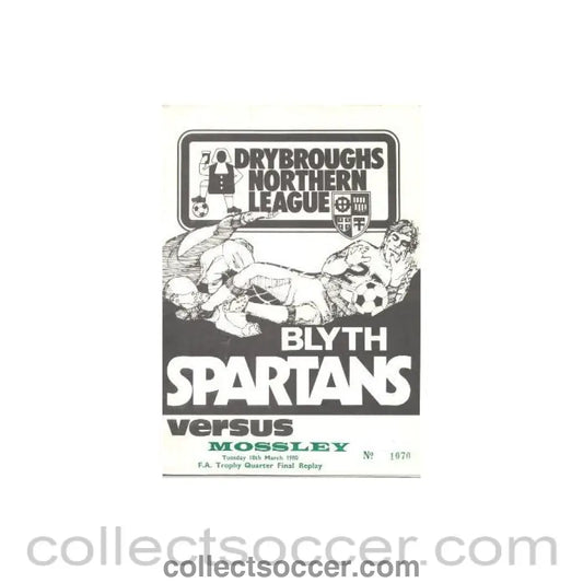 1980 - Blyth Spartans v Mossley official programme 18/03/1980 - Collect Soccer