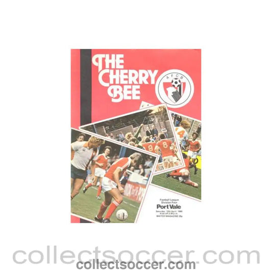 1980 - Bournemouth v Port Vale official programme 12/04/1980 Football League Cup