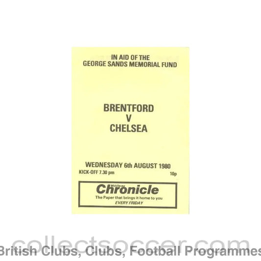 1980 - Brentford vChelsea official programme 06/08/1980